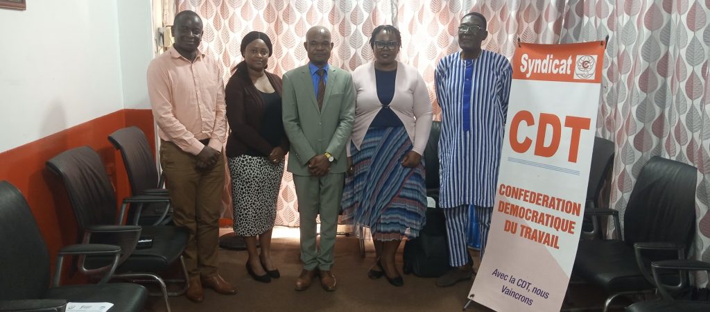 La délégation conjointe de la CSI-AFRIQUE, EATUC et SOLIDARITY CENTER en visite à Kinshasa Capitale de la République Démocratique du Congo.